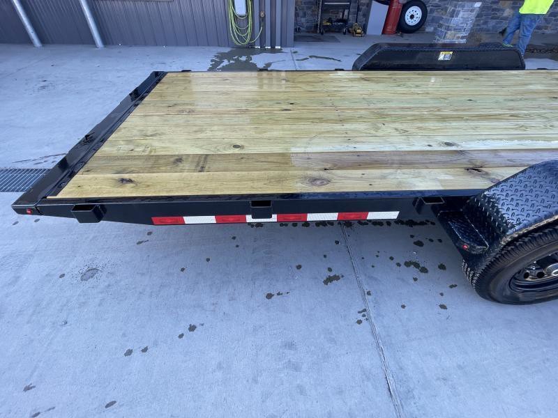 2025 H&H 7x20 Manual Tilt Car Hauler Trailer 9990# GVW - rear view