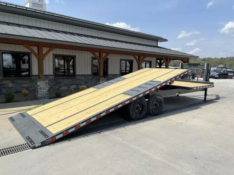 2025 Behnke Gravity Tilt Deckover Trailer - 102in x 28ft, 24,000 GVWR, Torsion Axles - side view