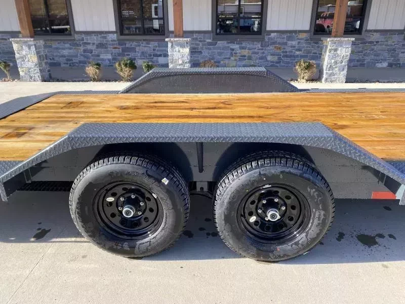 2026 Lamar Trailers 102x22 9990# GVW Car Trailer - three-quarter view 2