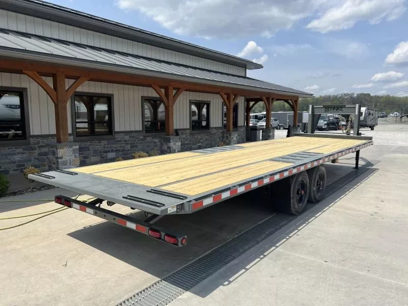 2025 Behnke Gravity Tilt Deckover Trailer - 102in x 28ft, 24,000 GVWR, Torsion Axles - rear view 2