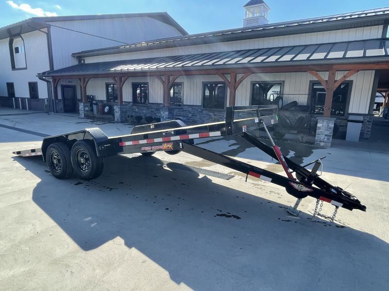 2025 H&H 7x20 Manual Tilt Car Hauler Trailer 9990# GVW - close-up detail 2