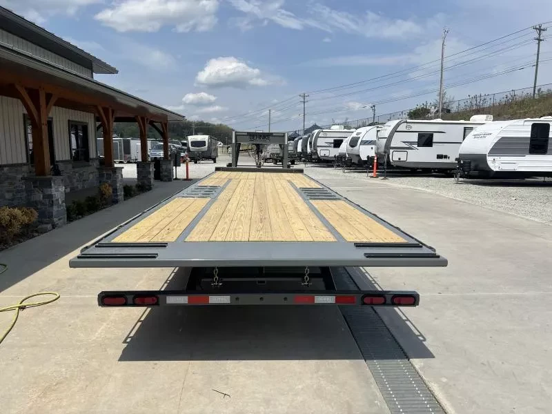 2025 Behnke Gravity Tilt Deckover Trailer - 102in x 28ft, 24,000 GVWR, Torsion Axles - three-quarter view 2