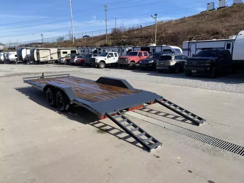 2026 Lamar Trailers 102x22 9990# GVW Car Trailer - control and cab detail 2