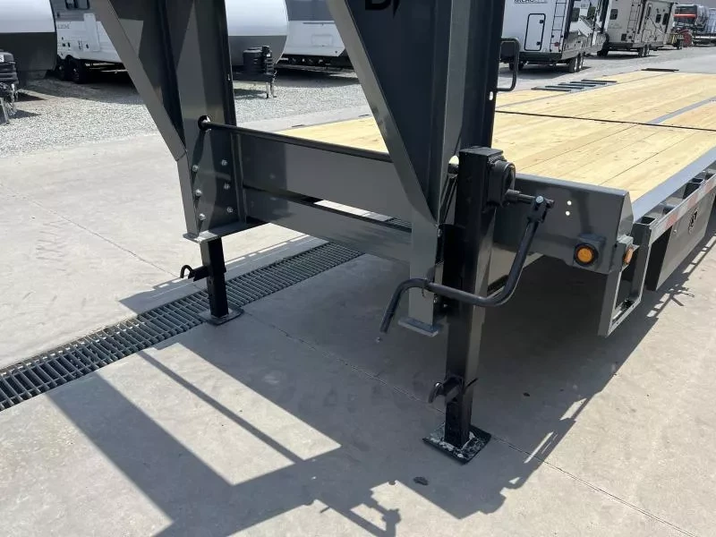 2025 Behnke Gravity Tilt Deckover Trailer - 102in x 28ft, 24,000 GVWR, Torsion Axles - control and cab detail 2