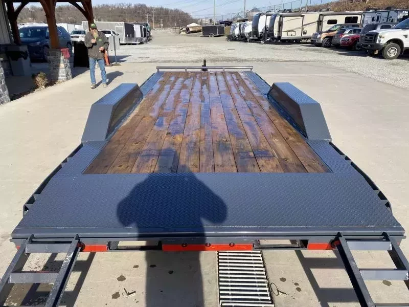 2026 Lamar Trailers 102x22 9990# GVW Car Trailer - frame and coupler detail 2