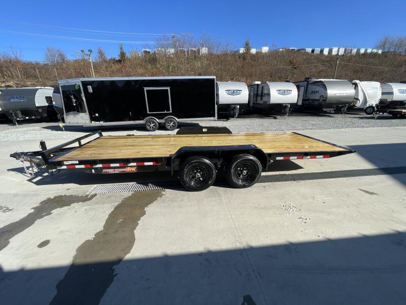 2025 H&H 7x20 Manual Tilt Car Hauler Trailer 9990# GVW - frame and coupler detail 2