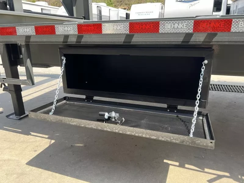 2025 Behnke Gravity Tilt Deckover Trailer - 102in x 28ft, 24,000 GVWR, Torsion Axles - front view 3