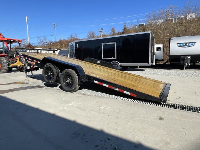 2025 H&H 7x20 Manual Tilt Car Hauler Trailer 9990# GVW - three-quarter view 3
