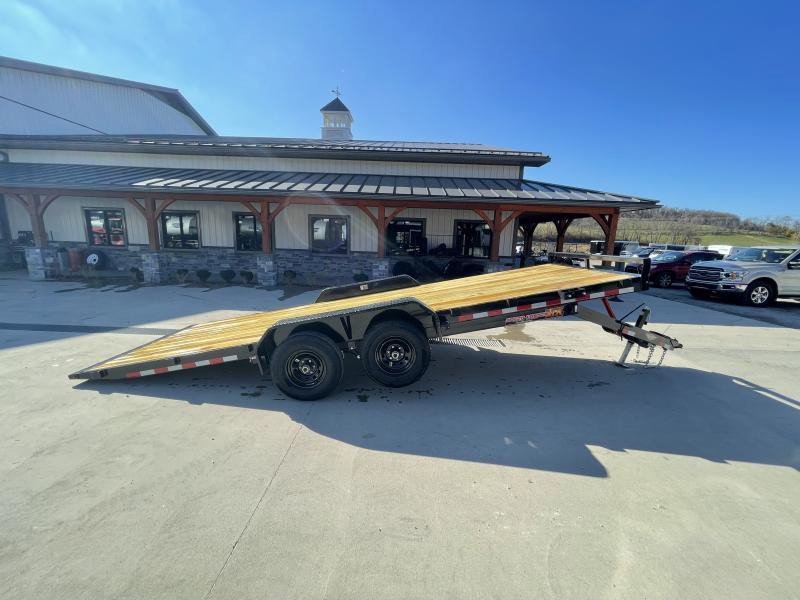 2025 H&H 7x20 Manual Tilt Car Hauler Trailer 9990# GVW - frame and coupler detail 3
