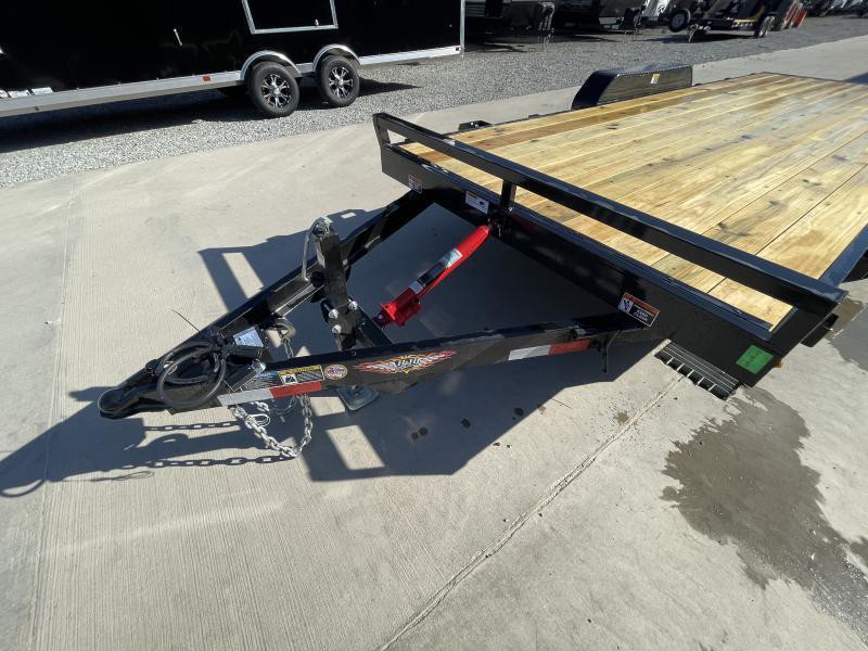 2025 H&H 7x20 Manual Tilt Car Hauler Trailer 9990# GVW - close-up detail