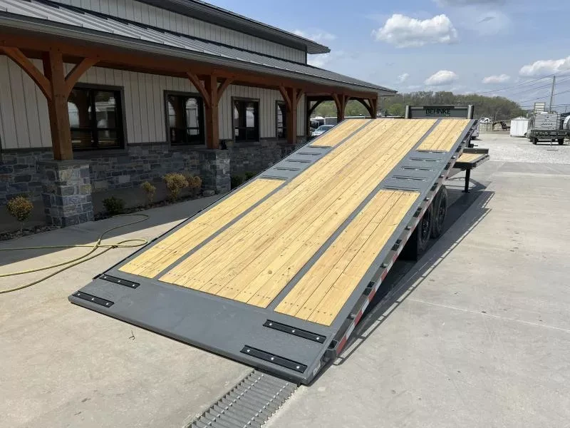 2025 Behnke Gravity Tilt Deckover Trailer - 102in x 28ft, 24,000 GVWR, Torsion Axles - three-quarter view