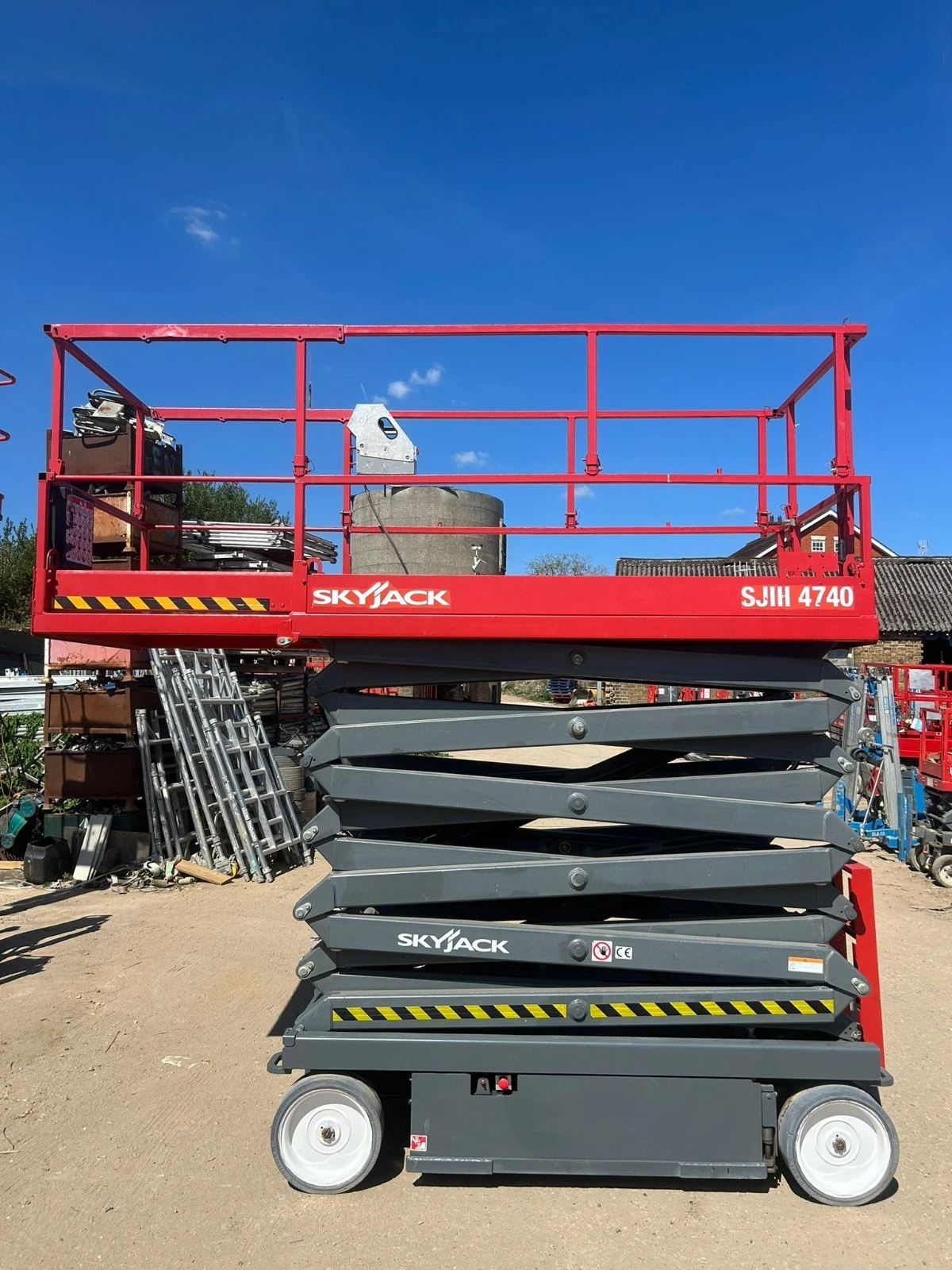 14m Skyjack SJ4740 Electric Scissor Lift Access Platform MEWP (Genie, JLG, JCB) - side view