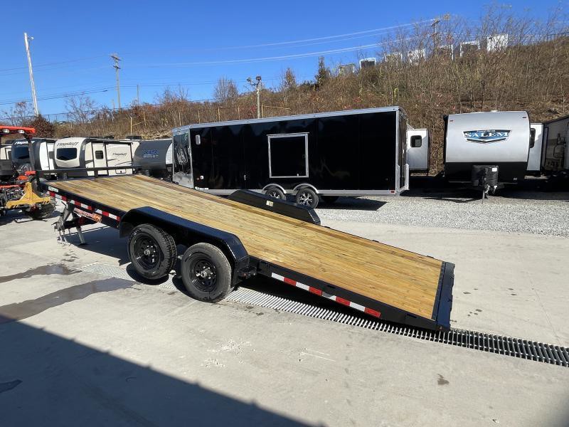 2025 H&H 7x20 Manual Tilt Car Hauler Trailer 9990# GVW - frame and coupler detail 4