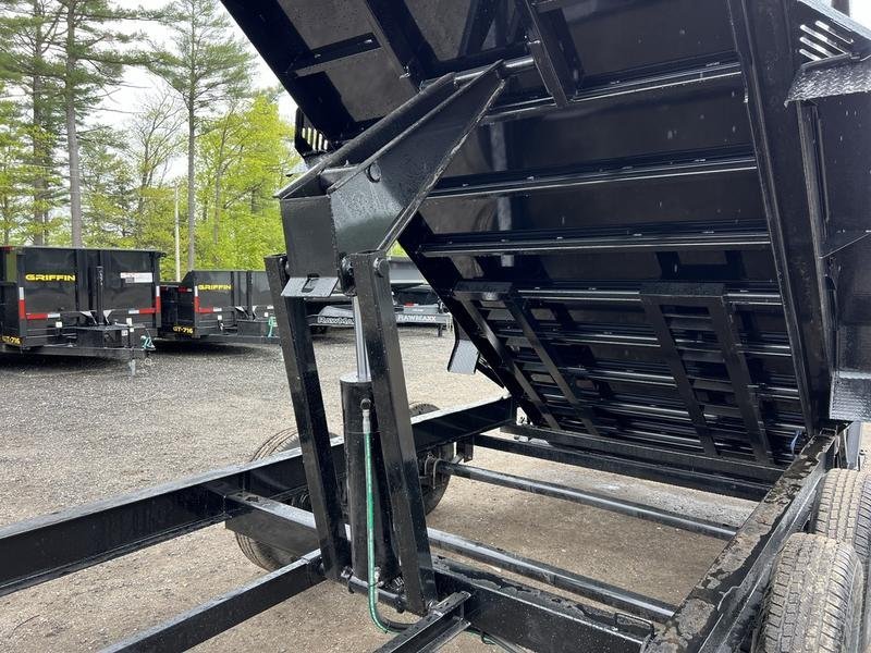 2024 RawMaxx Trailers 7X16 14K Powder Coated Dump w/ Tarp Kit