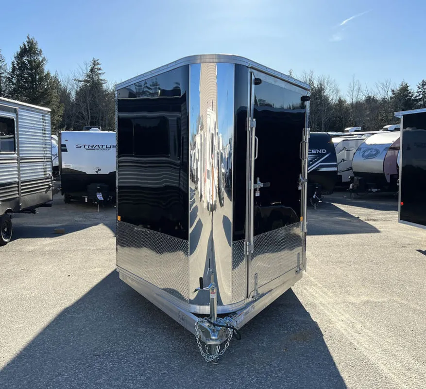 2024 Sno Pro 7.5×22 Aluminum 4-Place Drive In/Out w/Extra Height, Mats & Guides, Canopy
