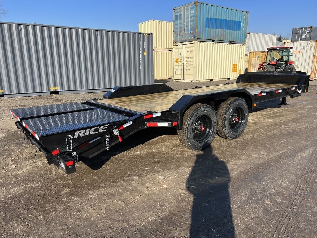 2024 Rice Trailers 7X18 Promax Industrial 21K Equipment w/Hydraulic Jack & Full Width Ramps