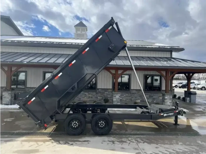 2026 Hillcrest Dump Trailer - 7x16 High Side, 17,600 GVWR, Telescopic Hoist, Oil Bath Hubs - front view