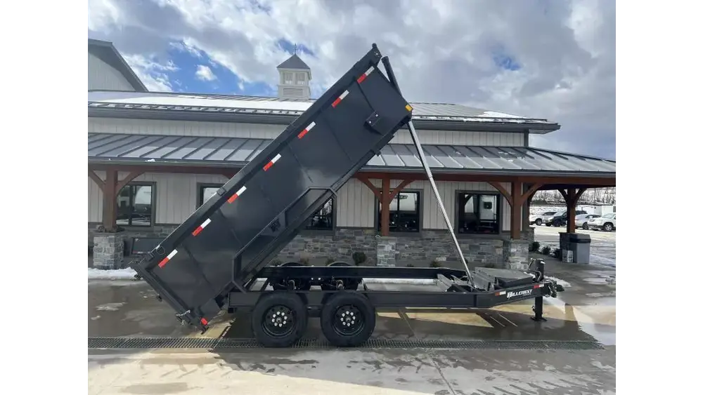 2026 Hillcrest Dump Trailer - 7x16 High Side, 17,600 GVWR, Telescopic Hoist, Oil Bath Hubs - front view