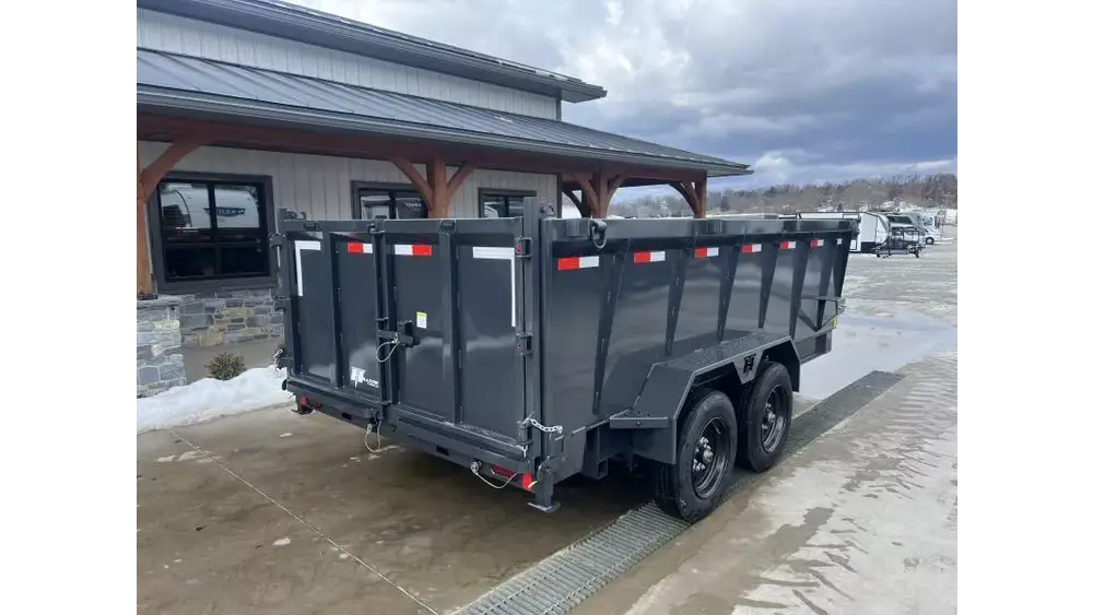2026 Hillcrest Dump Trailer - 7x16 High Side, 17,600 GVWR, Telescopic Hoist, Oil Bath Hubs - undercarriage detail 2