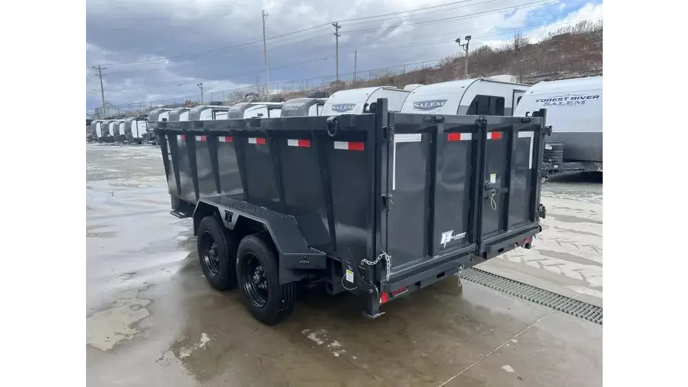 2026 Hillcrest Trailers 7x16 High Side Dump Trailer 17600# GVW - wheel and axle detail 2