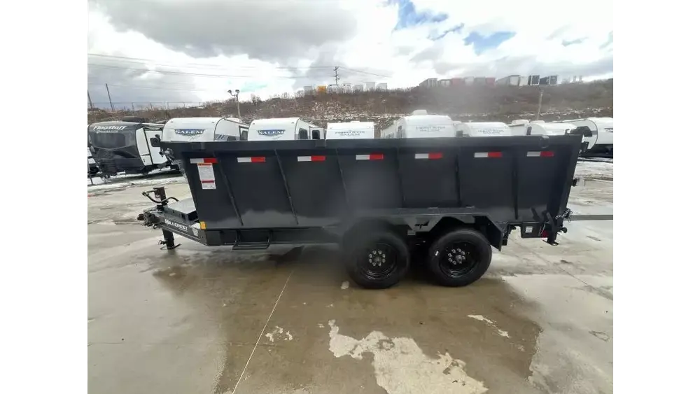 2026 Hillcrest Trailers 7x16 High Side Dump Trailer 17600# GVW - frame and coupler detail 2