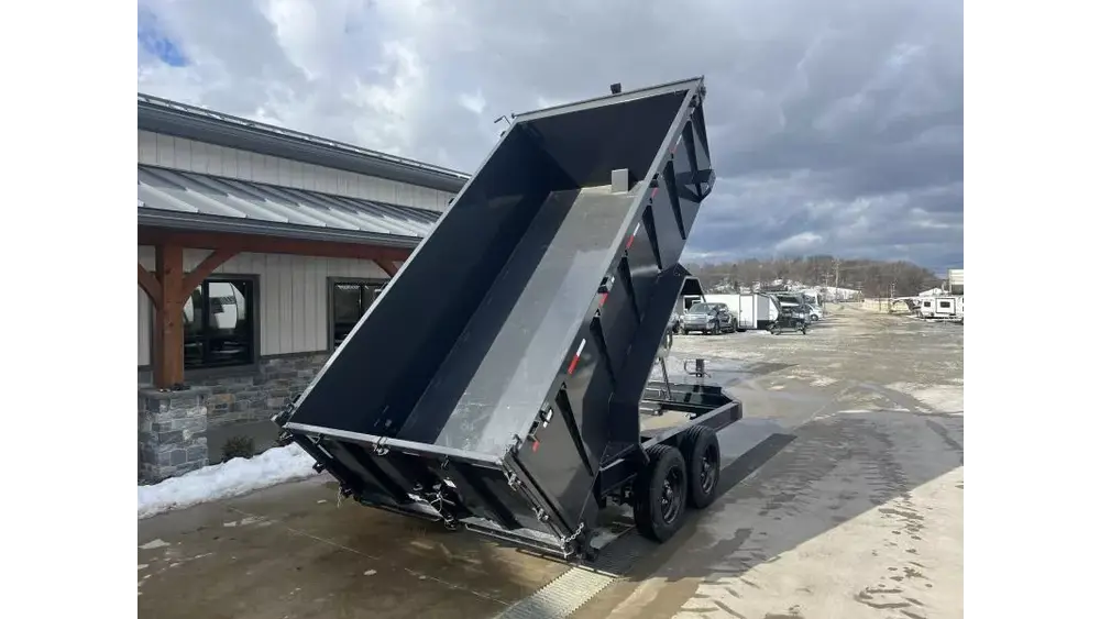 2026 Hillcrest Dump Trailer - 7x16 High Side, 17,600 GVWR, Telescopic Hoist, Oil Bath Hubs - interior view