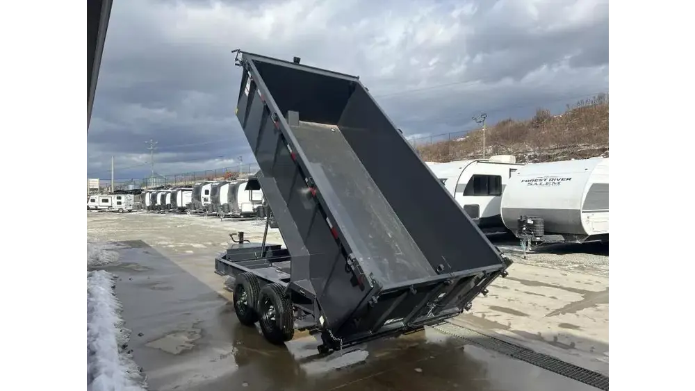 2026 Hillcrest Trailers 7x16 High Side Dump Trailer 17600# GVW - undercarriage detail