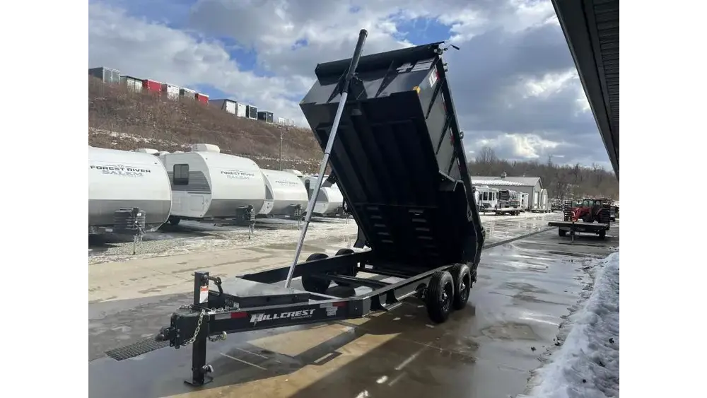 2026 Hillcrest Trailers 7x16 High Side Dump Trailer 17600# GVW - control and cab detail