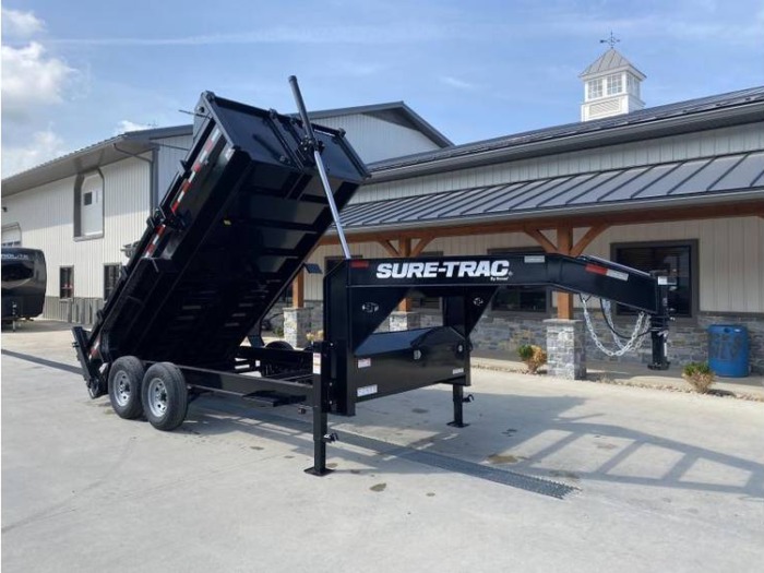 2026 Sure-Trac 7x14 HD Dump Trailer 15400# GVW - front view