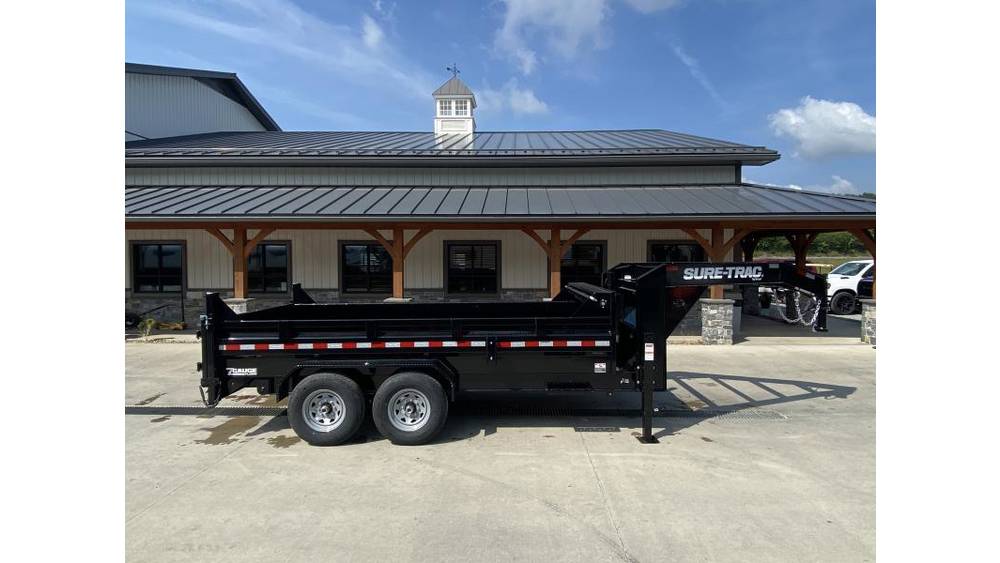 2026 Sure-Trac 7x14 HD Dump Trailer 15400# GVW - three-quarter view 2