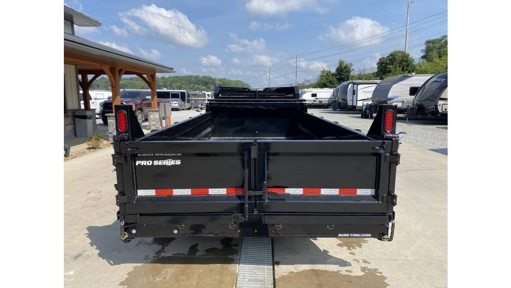 2026 Sure-Trac Gooseneck Dump Trailer - 7x14, 15,400 GVWR, Telescopic Hoist, Pro Series - close-up detail 2
