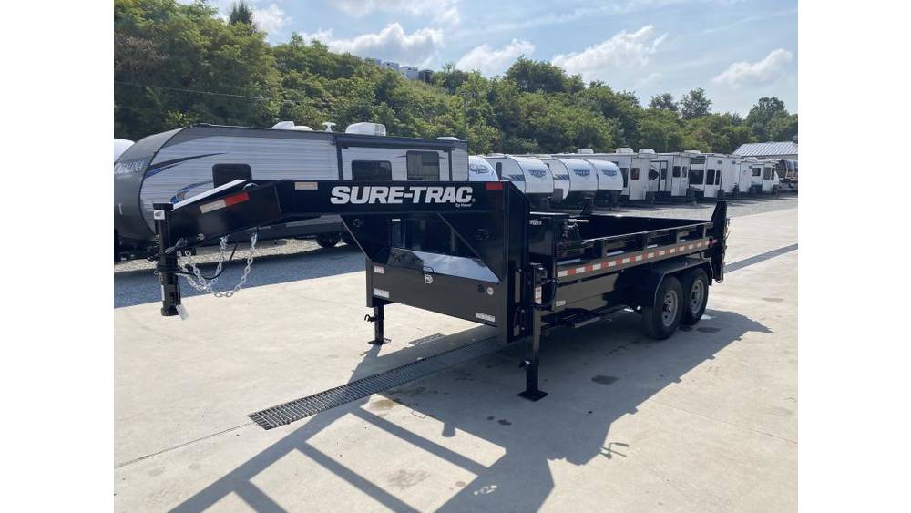 2026 Sure-Trac Gooseneck Dump Trailer - 7x14, 15,400 GVWR, Telescopic Hoist, Pro Series - undercarriage detail 2