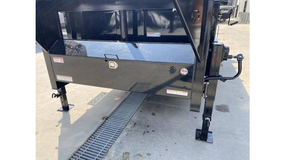 2026 Sure-Trac Gooseneck Dump Trailer - 7x14, 15,400 GVWR, Telescopic Hoist, Pro Series - wheel and axle detail 2