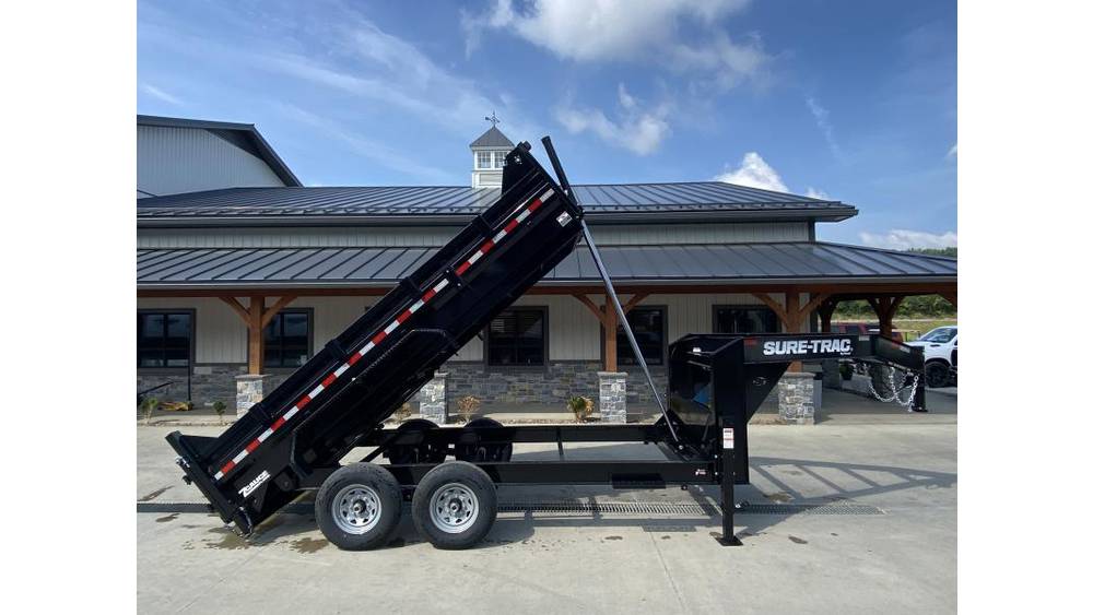 2026 Sure-Trac 7x14 HD Dump Trailer 15400# GVW - side view