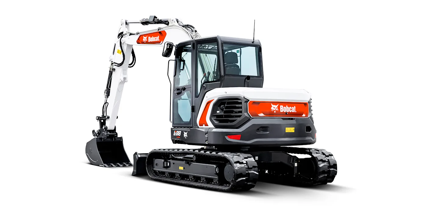 Bobcat E88 - control and cab detail