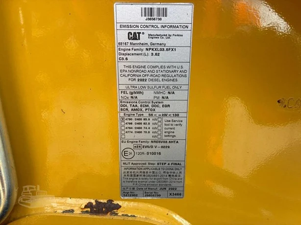 Cat Backhoe - undercarriage detail